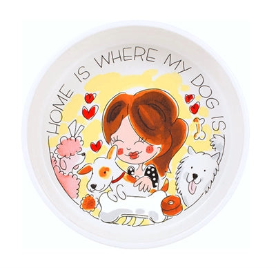 BLOND AMSTERDAM VOERBAK HOND HOME IS WHERE MY DOG IS 20X20X7 CM