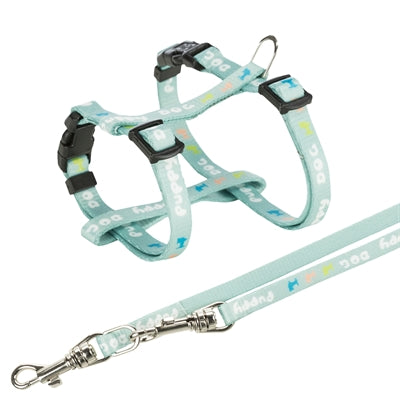TRIXIE JUNIOR PUPPYTUIG MET RIEM MINTGROEN 23-34X0.8 CM  / 2 MTR