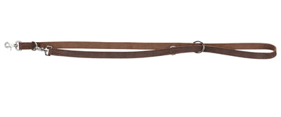 TRIXIE HONDENRIEM RUSTIC VERSTELBAAR VETLEER DONKERBRUIN 200X2.5 CM