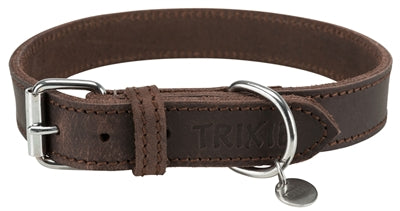 TRIXIE HALSBAND HOND RUSTIC VETLEER DONKERBRUIN 42-48X2.5 CM