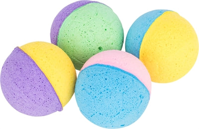 TRIXIE SET SOFTBALLEN SOFTRUBBER ASSORTI 4.3X4.3X4.3 CM 4 ST