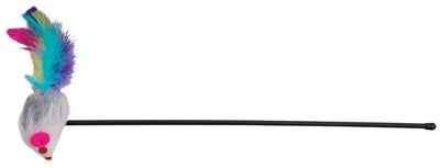 TRIXIE SPEELSTAAF MUIS KUNSTSTOF / PLUCHE MET KATTENMUNT 50 CM