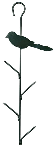 TRIXIE MEZENBOLLENHOUDER VOGEL 4 BOLLEN METAAL DONKERGROEN 9X40 CM
