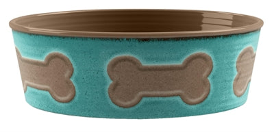 TARHONG VOERBAK PRINT BOT MELAMINE TURQUOISE 18X18X6.5 CM 1890 ML