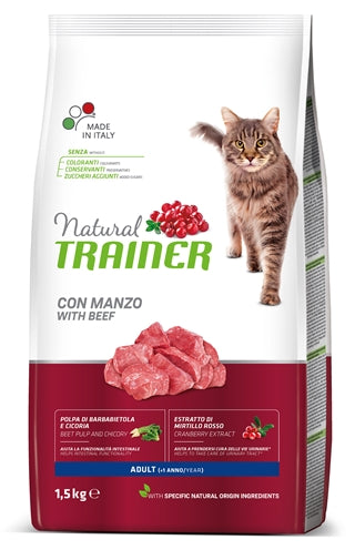 NATURAL TRAINER CAT ADULT BEEF 1.5 KG