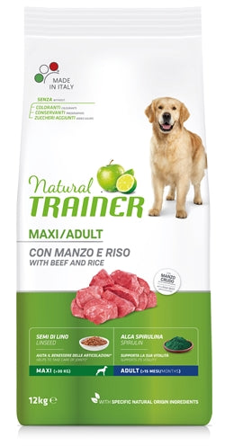 NATURAL TRAINER DOG ADULT MAXI BEEF / RICE 12 KG