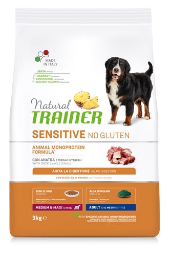 NATURAL TRAINER DOG ADULT MEDIUM / MAXI SENSITIVE DUCK GLUTENVRIJ 3 KG
