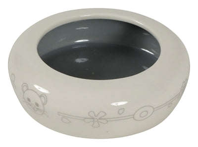 ZOLUX VOERBAK / DRINKBAK KERAMISCH BEIGE 100 ML 10.5X10.5X3.5 CM