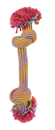 ZOLUX LIFE FLOSTOUW 2 KNOOP GROEN / ROZE 25X6X6 CM