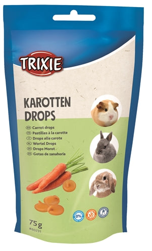 TRIXIE KNAAGDIER DROPS WORTEL 75 GR