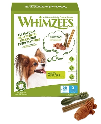 WHIMZEES VARIETY BOX SMALL 56 ST