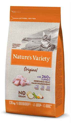 NATURES VARIETY ORIGINAL STERILIZED TURKEY NO GRAIN 1.25 KG