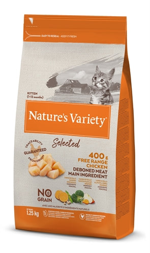 NATURES VARIETY SELECTED KITTEN FREE RANGE CHICKEN 1.25 KG