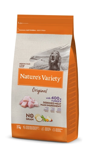 NATURES VARIETY ORIGINAL ADULT MEDIUM / MAXI TURKEY NO GRAIN 2 KG