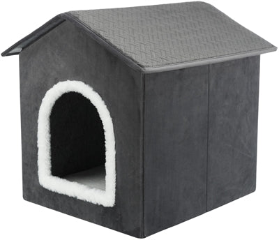TRIXIE HONDENMAND / KATTENMAND HUIS LIVIA GRIJS / WIT 38X41X44 CM
