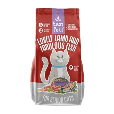 EASYPETS LOVELY LAMB & FABULOUS FISH SENIOR KATTENVOER 1.5 KG