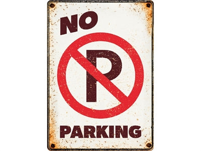 PLENTY GIFTS WAAKBORD BLIK NO PARKING 21X15 CM