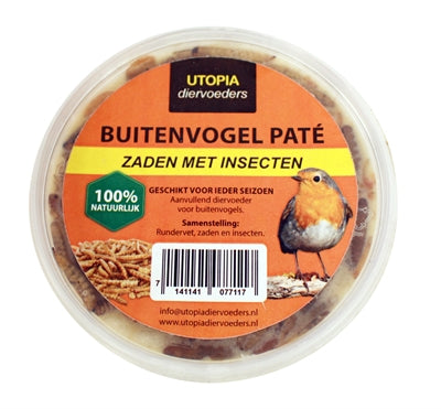 UTOPIA VOGELPATE MET ZADEN EN INSECTEN 