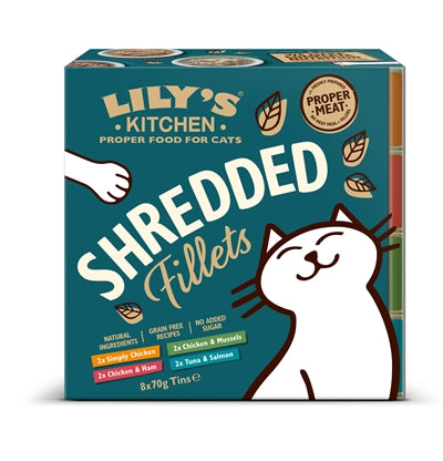 LILY'S KITCHEN SHREDDED FILLETS MULTIPACK 8X70 GR