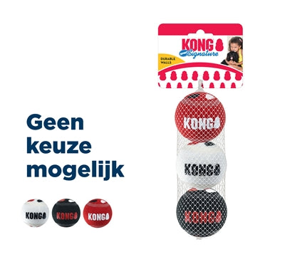 KONG SIGNATURE SPORT BALLS ASSORTI 6.5X6.5X6.5 CM 3 ST