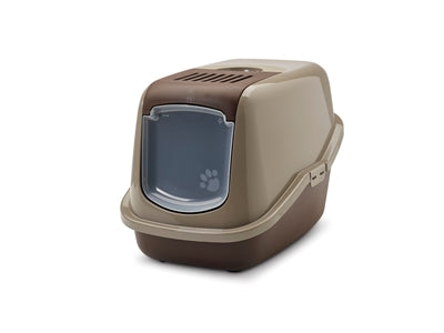 SAVIC KATTENBAK NESTOR GRIJS / BRUIN 56X39X38.5 CM