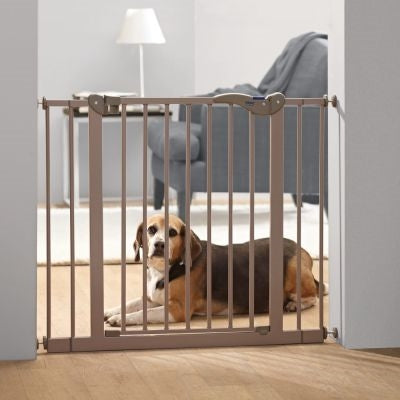 SAVIC DOG BARRIER AFSLUITHEK MET KLEINE DEUR GRIJS 74-84X107 CM