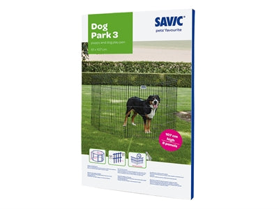 SAVIC PUPPYREN DOG PARK ZWART 3 61X107 CM