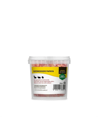 UTOPIA GEDROOGDE PAPAYA 80 GR