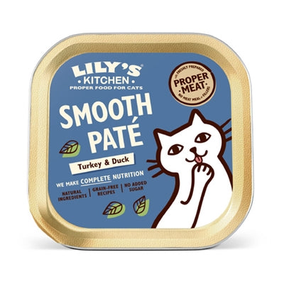 LILY'S KITCHEN CAT SMOOTH PATE TURKEY / DUCK 19X85 GR