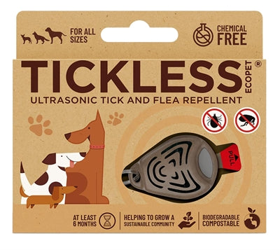 TICKLESS ECO TEEK EN VLO AFWEER VOOR HOND EN KAT BRUIN 