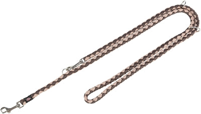 TRIXIE HONDENRIEM CAVO VERSTELBAAR BRUIN / BEIGE S-M 200X1.2 CM