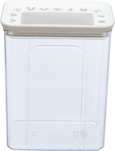 TRIXIE VOORRAADPOT KUNSTSTOF TRANSPARANT / WIT 15X14X19 CM 2.2 LTR