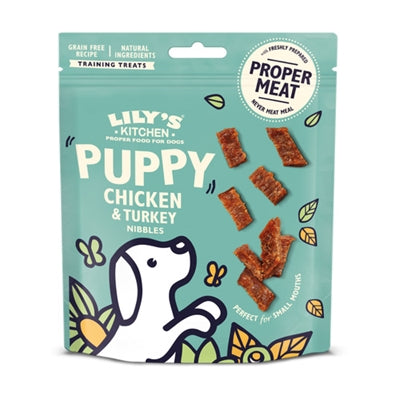 LILY'S KITCHEN CHICKEN / TURKEY NIBBLES VOOR PUPPIES 70 GR