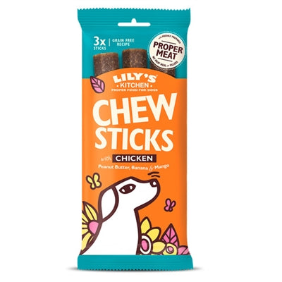 LILY'S KITCHEN DOG ADULT CHEW STICKS CHICKEN 3 ST 120 GR