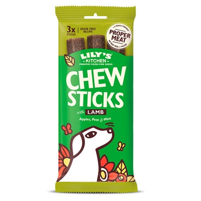 LILY'S KITCHEN DOG ADULT CHEW STICKS LAMB 3 ST 120 GR