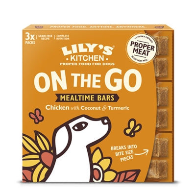 LILY'S KITCHEN DOG ADULT CHICKEN ON THE GO BARS MULTIPACK 3X2X40 GR