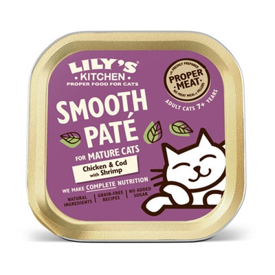 LILY'S KITCHEN CAT MATURE COD / CHICKEN PATE 19X85 GR