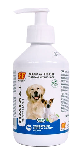 BIOFOOD OMEGA+ VLOEIBAAR SCHAPENVET MET KNOFLOOK VLO / TEEK 250 ML