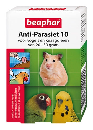 BEAPHAR ANTI-PARASIET KNAAG / VOGEL 10 20-50 GR 2 PIPET