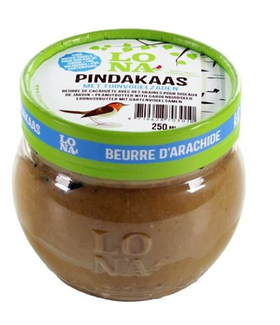LONA PINDAKAAS MET TUINVOGELZADEN 250 ML