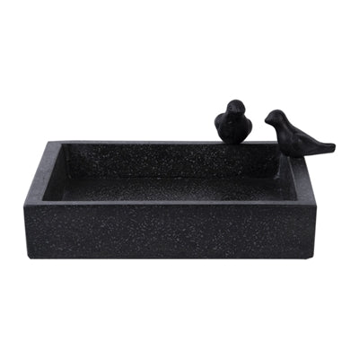 BEST FOR BIRDS VOGELBAD TERRAZZO GRANITO GRIJS 31.5X31.5X12.5 CM