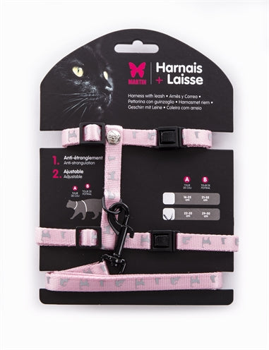 MARTIN KATTENTUIG EN LOOPLIJN ROZE / GRIJS 35-50X1 CM / 100X1 CM