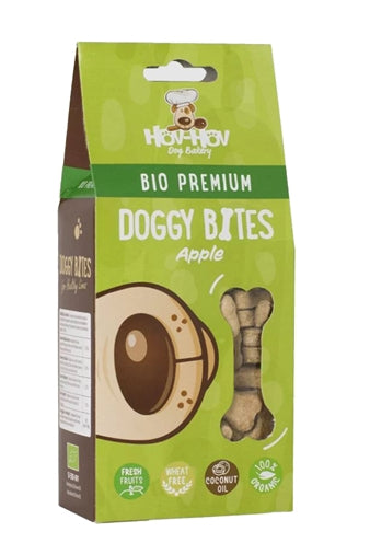 HOV-HOV BIO PREMIUM DOGGY BITES GRAANVRIJ APPEL 100 GR