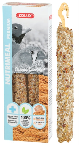 ZOLUX NUTRIMEAL STICK TROPISCHE VOGEL GELE GIERST 110 GR 2 ST
