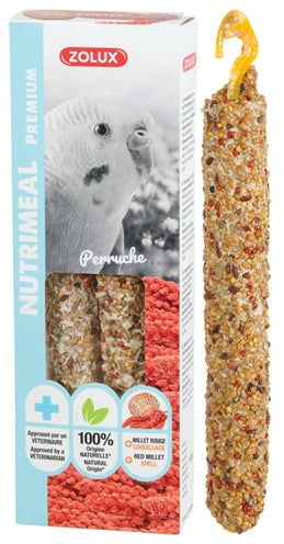 ZOLUX NUTRIMEAL STICK PARKIET RODE GIERST 110 GR 2 ST
