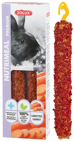 ZOLUX NUTRIMEAL STICK KONIJN WORTEL 115 GR 2 ST