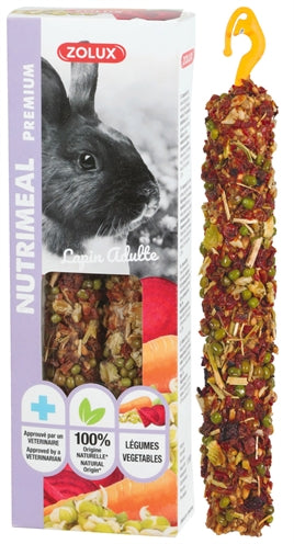 ZOLUX NUTRIMEAL STICK KONIJN GROENTEN 115 GR 2 ST