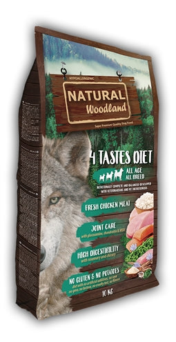 NATURAL WOODLAND 4 TASTES DIET 10KG