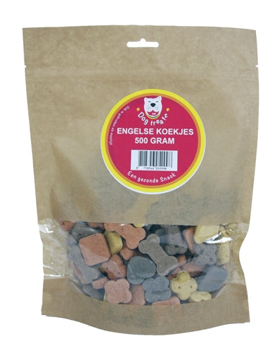 DOG TREATZ ENGELSE KOEKJES MIX 500 GR