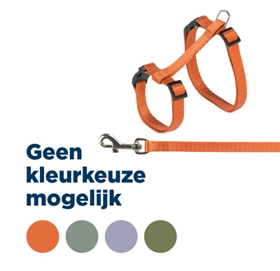 TRIXIE KATTENTUIG MET RIEM ASSORTI 27-45 CM/13 MM 120 CM